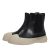 Marni Boots & laarzen – Black Chelsea Boots With Logo Patch In Leather in zwart