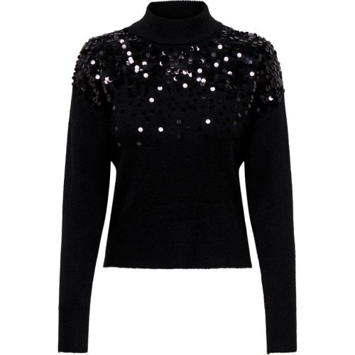 Only Onlalba ls sequins high neck knt –