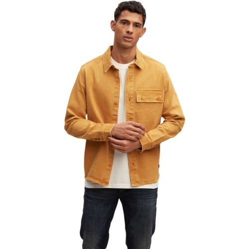 Denham Burton flap overshirt gdt curry