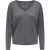 Only Onlisabel l/s v-neck shine top jrs magnet/silver g