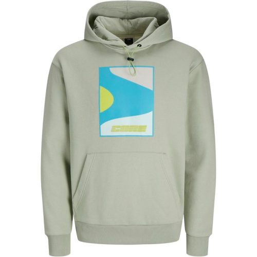 Jack & Jones Jcofast print sweat hood smu mint