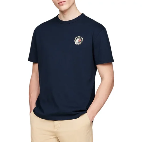 Tommy Hilfiger T-shirt met ronde hals en geborduurd logo