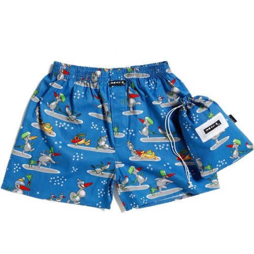 MG-1 Wijde kinder kerst boxershorts jongens sneeuwpop