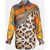 Mucho Gusto ® blouse santa monica luipaard oranje met gratis sjaal