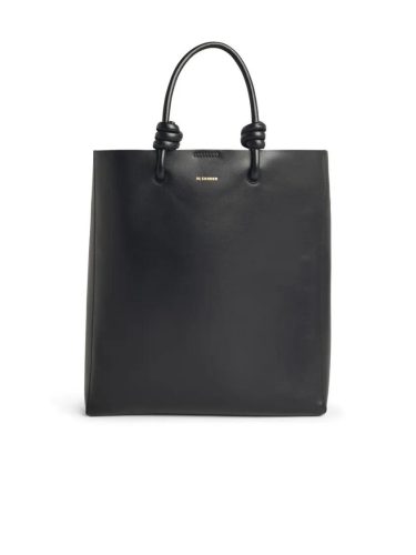 Jil Sander Totes & shoppers – ‘Tote’ Black Leather Crossbody Bag in zwart