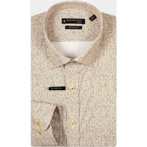 Giordano Casual hemd lange mouw Bruin Ivy, LS Button Down Dynamic F 427009/80