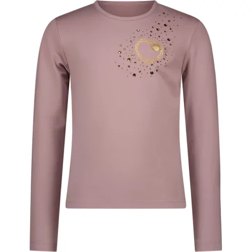 Le Chic Meisjes t-shirt strass hart norma sweet plums