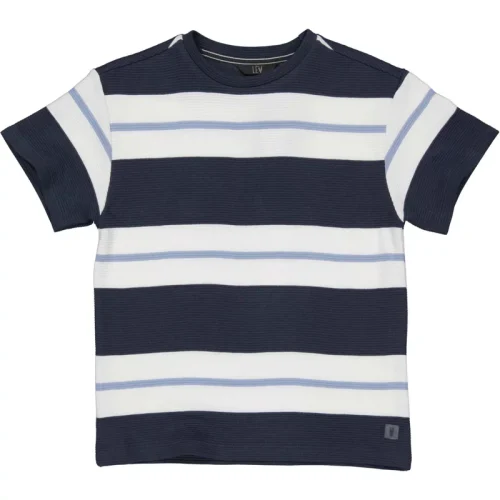 Levv Jongens t-shirt oversized kayden aop blue stripe