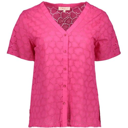 Only Onlkally heart ss shirt wvn cs fuchsia