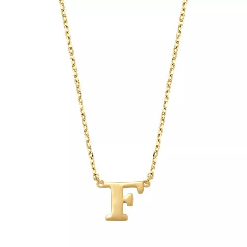 Isabel Bernard Kettingen – Le Marais Chloé 14 Karat Initial Necklace Letter F in gold