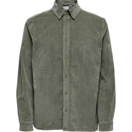 Only & Sons onsmichael 18w reg cord stretch ls 22029764 castor gray