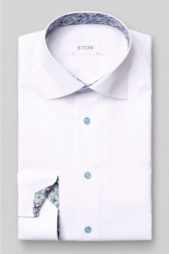 ETON Contemporary Fit Overhemd wit, Effen