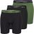 Phil & Co Boxershorts heren met lange pijpen boxer briefs 3-pack zwart / groen