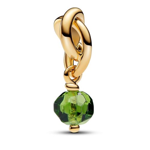 Pandora Charms – Faceted Spring Green Eternity Circle Dangle Charm in green