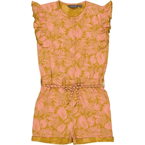 Quapi Meisjes korte mouwen jumpsuit belle aop leaves