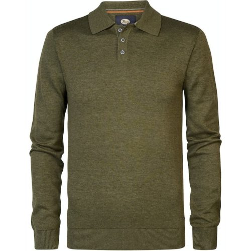 Petrol Industries men knitwear polo m-3040-kwc204 6088 army green