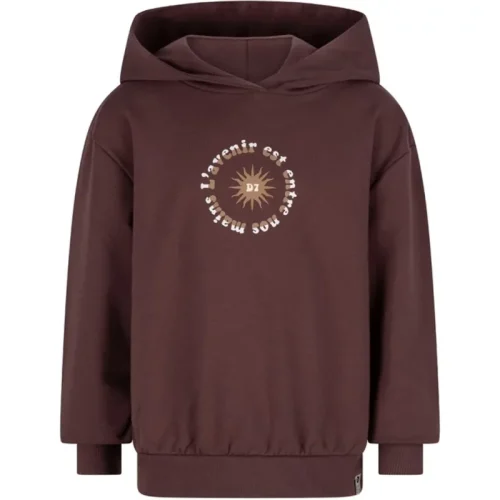 DAILY 7 Meisjes hoodie futur oversized dark mauve