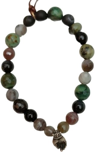 CATHERINE MICHIELS Armbanden – Bracelet Mudra Hand bronze agate noire turquoise o in multi