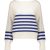 Geisha pullover lower body stripes lurex 44864-70 10 off-white/blue