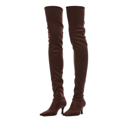 Proenza Schouler Boots – Trap Over The Knee Boots in bruin