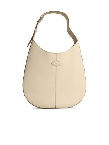 Tod’s Totes & shoppers – ‘Hobo’ White Leather Bag in beige