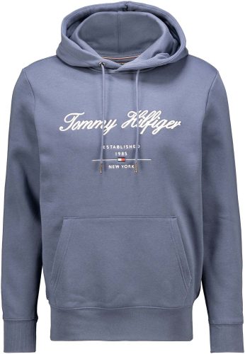 Tommy Hilfiger Hoodie Script Tommy Logo Blauw heren