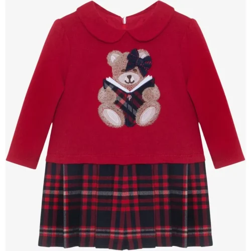 Patachou Meisjes jurk tartan rood