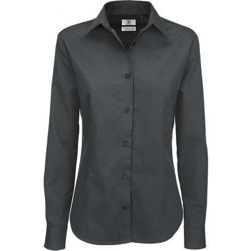 B and C B&c vrouwen/dames sharp twill shirt met lange mouwen