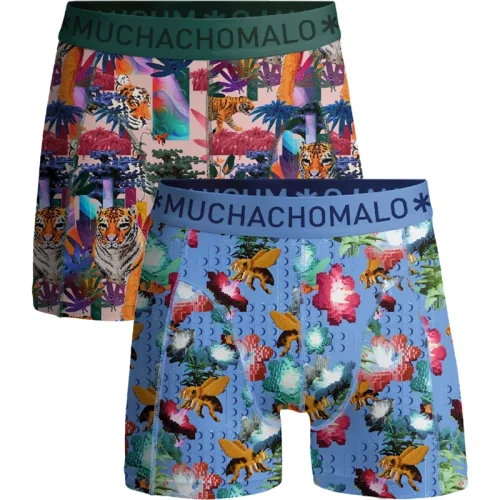 Muchachomalo Jongens 2-pack boxershorts bricks