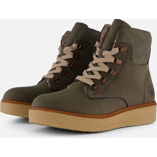 Rieker Rieker Veterboots groen Suede