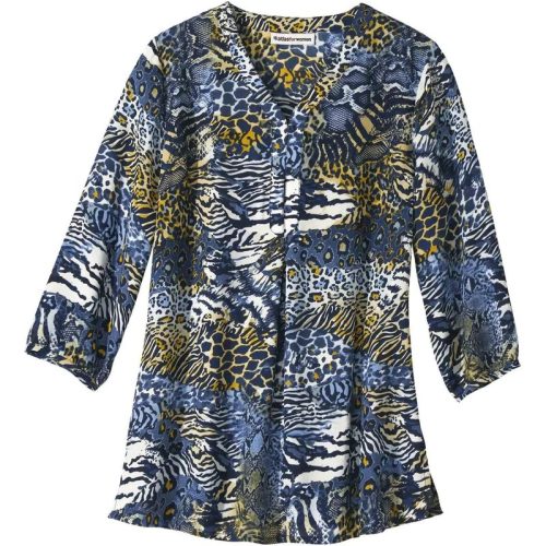 Atlas for Women Dames crepe blouse met dierenprint