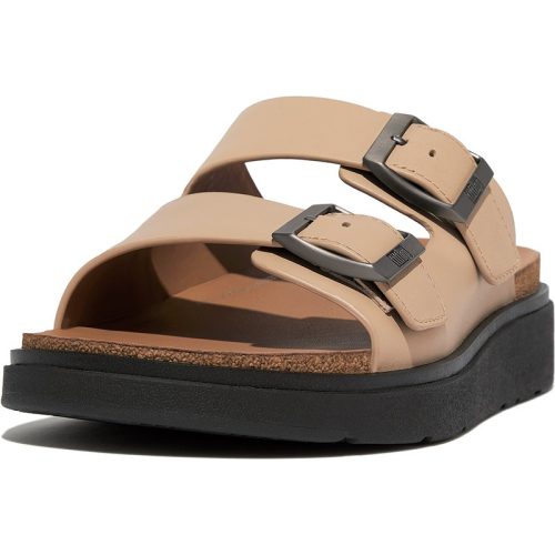 FitFlop Gen-ff buckle two-bar leather slides