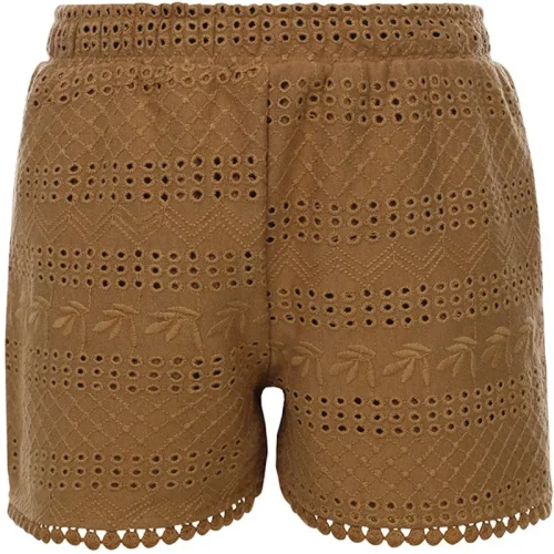 Looxs Revolution Meisjes short embroidery mosterd