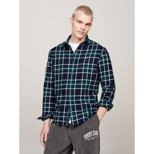 Tommy Jeans Casual hemd lange mouw Groen TJM Reg Check Flannel Shirt Ex DM0DM19651/CWG