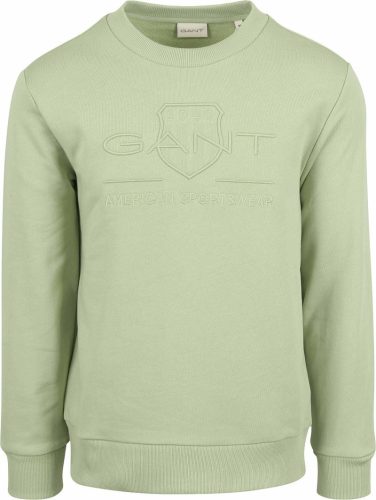 Gant Sweater Embossed Logo Lichtgroen