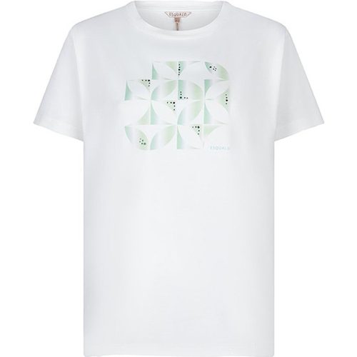 Esqualo T-shirt sp24-05019 offwhite/green