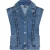 Indian Blue Meiden denim gilet borduursel