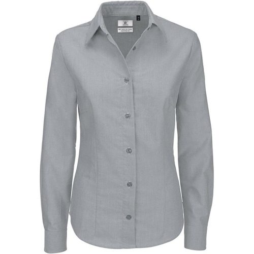 B and C B&c dames oxford shirt met lange mouwen / damesshirts & -bloezen