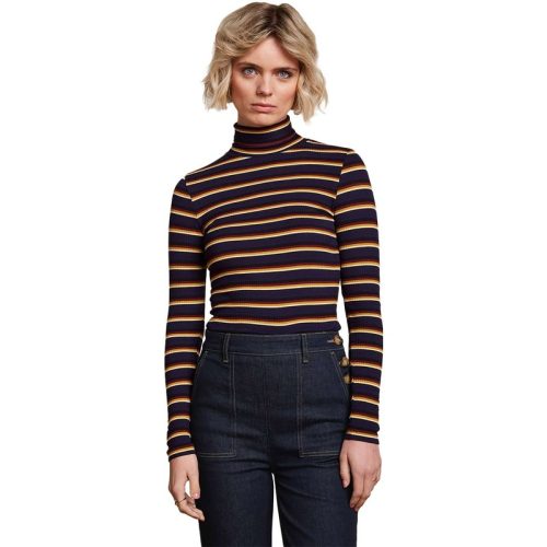 King Louie Rollneck top century stripe evening blue