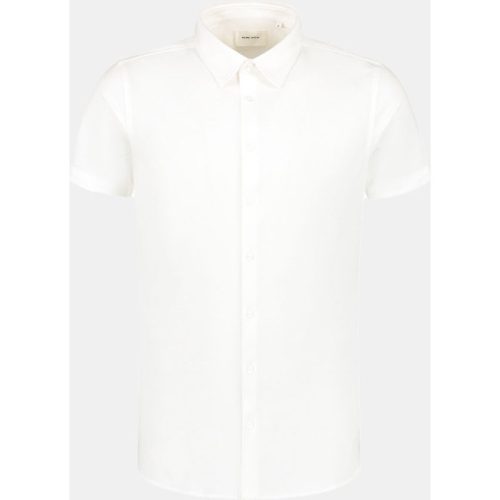 Purewhite Pique shortsleeve button up shirt