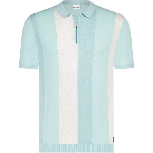 Blue Industry Ritssluiting melange polo