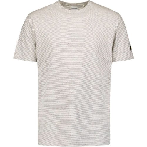 No Excess T-shirt korte mouw ronde hals met streep cream