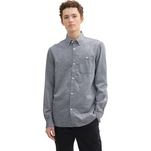 Tom Tailor Fitted melange twill shirt