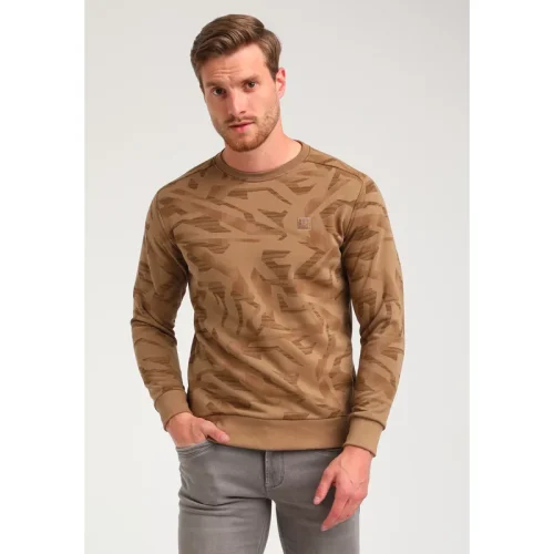 Gabbiano Heren sweater 774770 4412 khaki brown