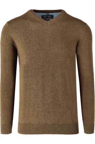 Marvelis Casual Modern Fit Trui V-hals caramel, Effen