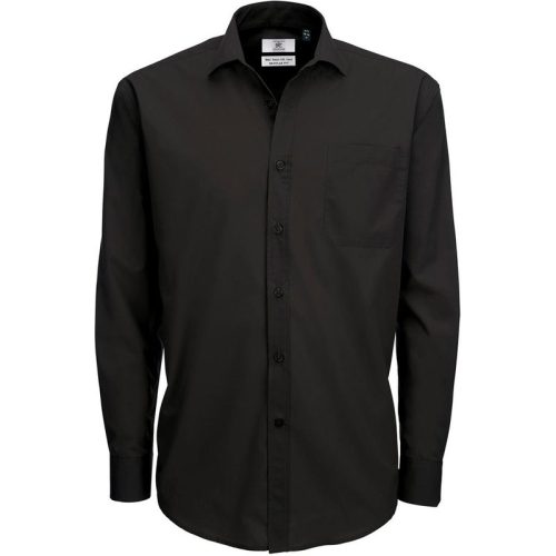 B and C B&c heren slimme lange mouwen poplin shirt / heren shirts