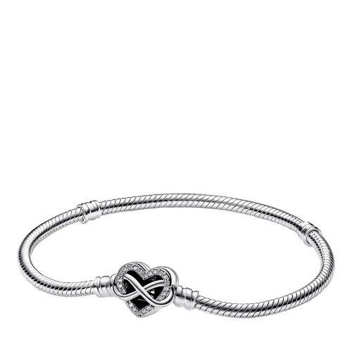 Pandora Armbanden – Pandora Moments Sparkling Infinity Heart Clasp Sna in silver