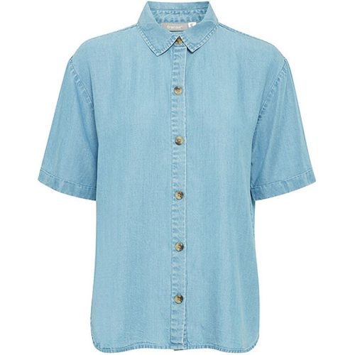 Fransa Blouse 20613999 mid blue denim