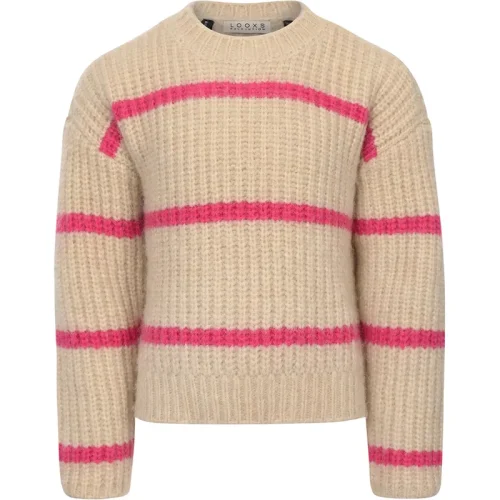 Looxs Revolution Meiden sweater gebreid pink stripe