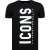 Local Fanatic Icons vertical bedrukte t-shirt